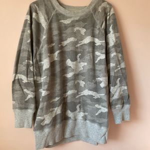 Aerie grey camo crew neck